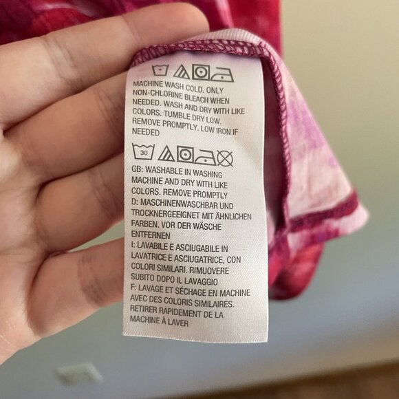 Susan Graver Women 3X Pink Camouflage Liquid Knit Square Neck Short Sleeve Top - Picture 7 of 10